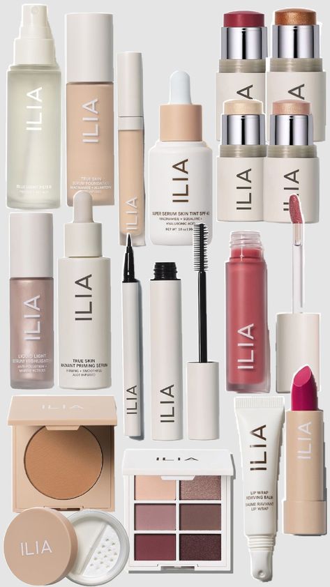 Ilia #ilia #makeup Ilia Makeup, Organic Makeup Brands, Makeup Bag Essentials, Makeup For Moms, Eye Makeup Pictures, Minimal Makeup, Makeup Guide, Makeup Needs, Organic Makeup