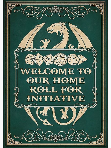 "Game Tavern DnD Welcome To Our Home Poster" Poster for Sale by DalimilKoleno | Redbubble Dnd Wall Mural, Dnd Poster Art, Board Game Wall Decor, Dungeons And Dragons Decorations, Dnd Poster Design, Dnd Wall Art, Dnd Home Decor, Dnd Spirit, D&d Room