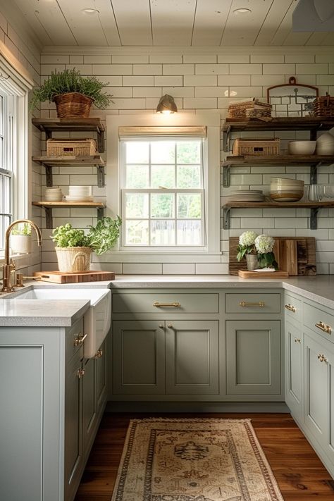 20+ Charming Cottage Kitchen Design Ideas for Small Spaces - Quiet Minimal Kitchen No Uppers, Petite Kitchen, Tiny Kitchens, Small Galley Kitchen, Cottage Kitchen Design, Small Cottage Kitchen, Charming Cottage, Ideas For Small Spaces, Small Space Kitchen