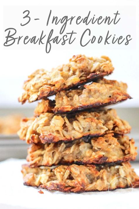 Peanut Butter Banana Breakfast, Peanut Butter Breakfast Cookies, Banana Breakfast Cookies, Banana Breakfast Cookie, Peanut Butter Breakfast, Breakfast Cookie Recipe, Banana Breakfast, Breakfast And Brunch, Grab And Go Breakfast