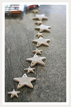 Baby Christmas Ornament - Discover Your Inspiration - Act fast or you will missed it. Visit for more! Salt Dough Stars, Salt Dough Star Garland, Salt Dough Garland Christmas, Salt Dough Garland, Salt Dough Ornament, Salt Dough Crafts, Snowflake Cookie, Dough Ideas, Clay Christmas Decorations