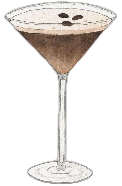 Espresso Martini Cartoon, Espresso Martini Sketch, Cocktail Illustration Art, Espresso Martini Watercolor, Espresso Martini Graphic, Espresso Martini Illustration, Espresso Martini Drawing, Espresso Martini Print, Espresso Martini Painting