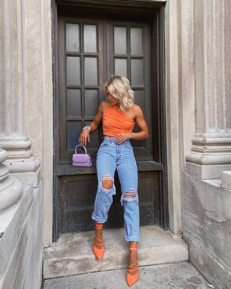 Look Jean, Casual Chique, Photoshoot Outfits, Going Out Outfits, Summer Fashion Outfits, Colourful Outfits, Mode Inspiration, Spring Summer Outfits, Outfits Casuales