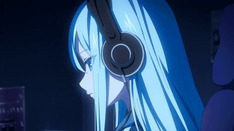 Pretty Gif, Hair Gif, Discord Nitro, Kanade Yoisaki, Animated Banners, Pfp Banner, Blue Banner, Banner Gif, Discord Banner