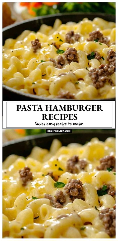 Hamburger Meat Recipes Pasta, Hamburger Meat And Pasta Recipes, Ground Beef Recipes With Pasta, Hamburger Pasta Recipes, Pasta Ground Beef Recipes, Lunch Side Dishes, Ground Beef And Pasta, Pasta With Ground Beef, Salads Lunch