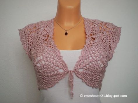 Elegant Bolero, Crochet Bolero Pattern, Crochet Apparel, Háčkované Lemy, Bolero Pattern, Crochet Women, Crochet Shrug Pattern, Shrug Pattern, Crochet Mermaid