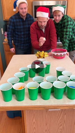 Swinging Ball Into Cup Game, Christmas Punch Cups Game, Christmas Party Games With Prizes, Christmas Family Games Funny, Unisex Prizes For Games, Christmas Games To Win Prizes, Christmas Games For Prizes, Christmas Games With Ping Pong Balls, Red Solo Cup Christmas Game