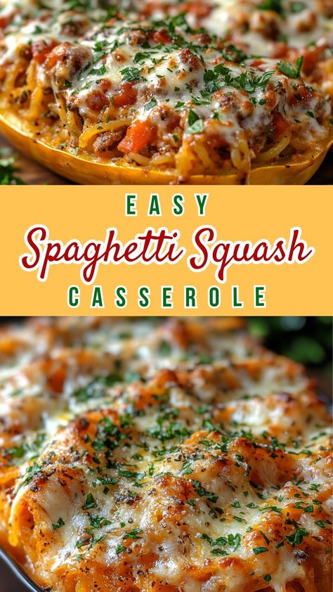 Easy Dinner Recipes Your Family will Love: Easy Spaghetti Squash Casserole Recipes With Marinara Sauce Healthy, Spaghetti Squash Recipes Tomato Sauce, Turkey Spaghetti Squash Recipes, Squash Casserole Keto Friendly, Spaghetti Squash Italian Recipes, Spaghetti Squash Baked In Oven, Spaghetti Squash With Cream Cheese, Sheet Pan Spaghetti Squash, Dinner With Spaghetti Squash