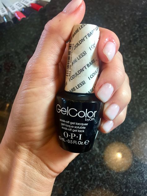 OPI GEL : I couldn't bare less! Pale milky white Opi Milky White, Milky White Nail Polish, Milky White Nail, Gel Nails Long, White Gel Nails, Best Gel Nail Polish, Milky Nails, Gel Nail Colors, White Nail Polish