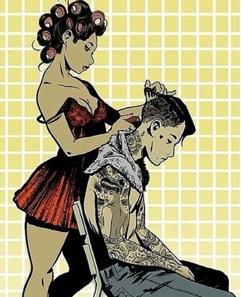 Old school art Interracial Art, Relationship Cartoons, Barber Shop Decor, Interracial Relationships, Interracial Love, Interracial Couples, Dope Art, Bearded Dragon, Couple Art