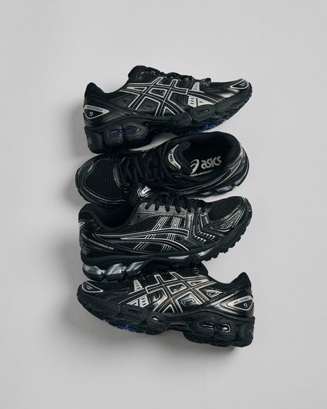 We are so back (in black). Masters of the monochromatic, ASICS treats us to triple-black looks at the GEL-KAYANO™ 14 and GEL-NIMBUS™ 9. Shop now at the link in bio. Asics Gel Nimbus 9, Gel Nimbus 9, Black Asics, Shoe Ideas, Back In Black, Triple Black, Sneakers Men Fashion, Asics Gel, Outfits Ideas