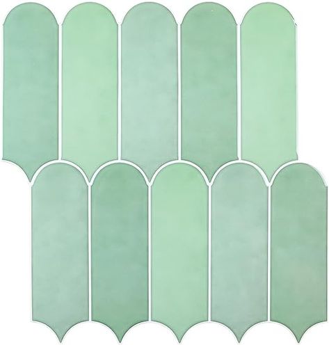 Green Peel and Stick Backsplash, Self Adhesive Sage Green Peel and Stick Backsplash Feather Tile, Removable Renter Friendly Backsplash Stick on Wall Tiles for Kitchen Bathroom (10 Sheets) - Amazon.com Renter Friendly Backsplash, Feather Tile, Feather Mosaic, Wall Tiles For Kitchen, Stick On Wall Tiles, Removable Backsplash, Acrylic Wall Panels, Green Backsplash, Girl Apartment Decor