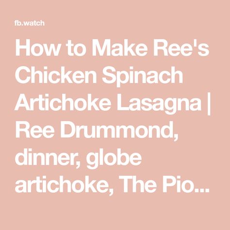 How to Make Ree's Chicken Spinach Artichoke Lasagna | Ree Drummond, dinner, globe artichoke, The Pioneer Woman, recipe | A creamy, cheesy loaf-pan lasagna that's perfect to pull from the freezer for a fast dinner fix 🤩💯 Get more recipes from Ree, Saturdays at 10a|9c and... | By Food Network | Chicken spinach artichoke lasagna, one of my favorite recipes to freeze. So I'm starting with a mixture of onion, garlic, and rosemary. And I'm going to add about a teaspoon of crushed red pepper flakes. Loaf Pan Lasagna, Lasagna Rollups, Lasagna Rolls, Ree Drummond, Fast Dinners, Spinach Artichoke, Crushed Red Pepper Flakes, Spinach Stuffed Chicken, Loaf Pan