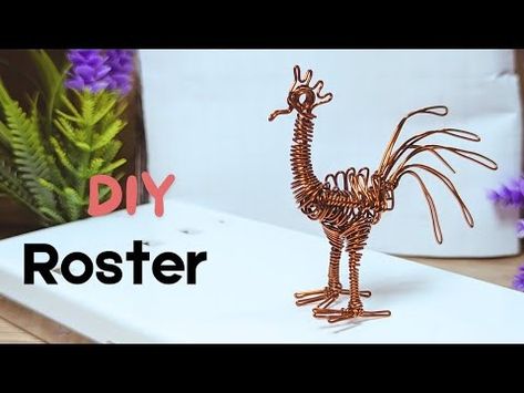 DIY Sculpture animal: Making Roster from wire |Unique handmade animal tutorial |Craft ideas creative - YouTube Diy Sculpture, Animal Tutorial, Sculpture Animal, Ideas Creative, Wire Art, Craft Tutorials, Wire Wrap, Wire Wrapping, Rooster