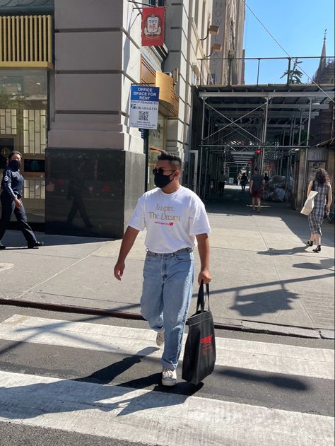 Wearing my favorite @uniqlousa jeans, New Balance tee, FOG X Converse, and @balenciaga bag in NYC! #fearofgod #uniqlo #converse #balenciaga #mensclothing #nycoutfits #mensfashion #menstyle Uniqlo Bag, Town Outfits, Nyc Outfits, Balenciaga Bag, Uniqlo, New Balance, Balenciaga, Converse, My Favorite