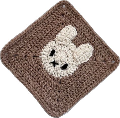 Miffy Granny Square Pattern, Miffy Granny Square, Bunny Granny Square, Granny Square Pattern, Granny Squares Pattern, Granny Square Crochet Pattern, Crochet Granny, Square Pattern, A Pattern