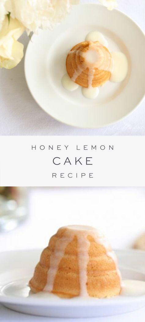 Honey Lemon Cake, Lemon Honey, Lemon Cake Recipe, Honey Cake, Honey Recipes, Lemon Desserts, Honey Lemon, Lemon Cake, Food Cakes