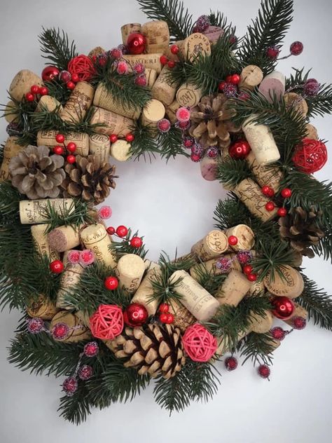 Wine cork christmas trees