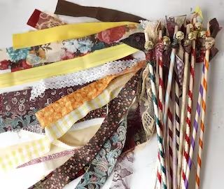 EventsEclectic - Etsy Rustic Party Favors, Fabric Streamers, Ceremony Exit, Woodland Fairy Birthday, Fall Party Favors, Fairy Princess Birthday, Wedding Toss, Wedding Wands, Ribbon Wands