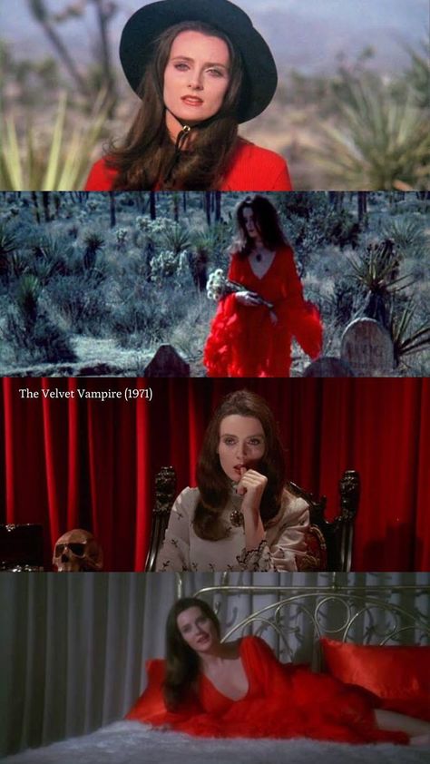 THE VELVET VAMPIRE , 1971 Gothic Movie Aesthetic, The Velvet Vampire, The Velvet Vampire 1971, Whimsigoth Movies, Vintage Vampire Aesthetic, Vampire Movies List, Velvet Vampire, 70s Movies, Gothic Movies