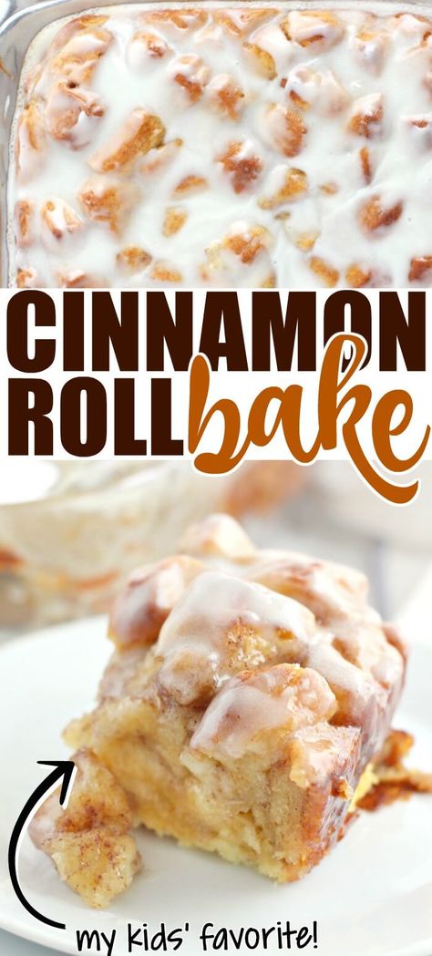 Apple Cinnamon Roll Bake, Cinnamon Roll Desserts, Cinnamon Roll Casserole, Cinnamon Roll Bake, Cinnamon Roll Cookies, Apple Pie Filling, Easy Cinnamon, Cinnamon Rolls Recipe, Breakfast Recipes Casserole