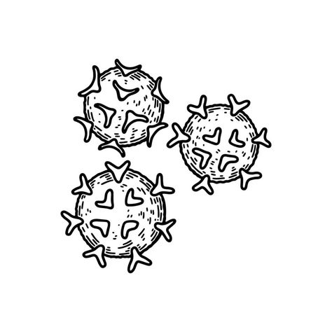 White Blood, Sketch Style, White Blood Cells, Blood Cells, Microbiology, Vector Art, White Background, Hand Drawn, Vector Free