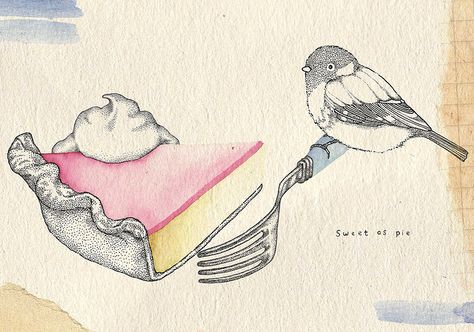 Vicky Illustration, Sumikko Gurashi Stickers, Birds Drawings, Kate Wilson, Bird Journal, Grey Bird, Pie Art, Pies Art, Drawing Materials