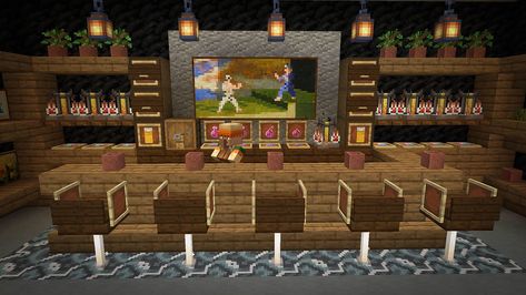 Minecraft Bar build Bar Minecraft, Minecraft Cool, Minecraft Decoration Ideas, Minecraft Hack, Villa Minecraft, Construction Minecraft, Minecraft Decoration, Minecraft Interior, Minecraft Interior Design