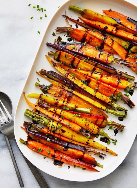 Balsamic Glazed Carrots, Baked Brisket, Best Vegetable Recipes, Vegetable Side Dishes Recipes, Glazed Carrots, Vegetable Side, Delicious Vegetables, Carrot Recipes, Air Fryers