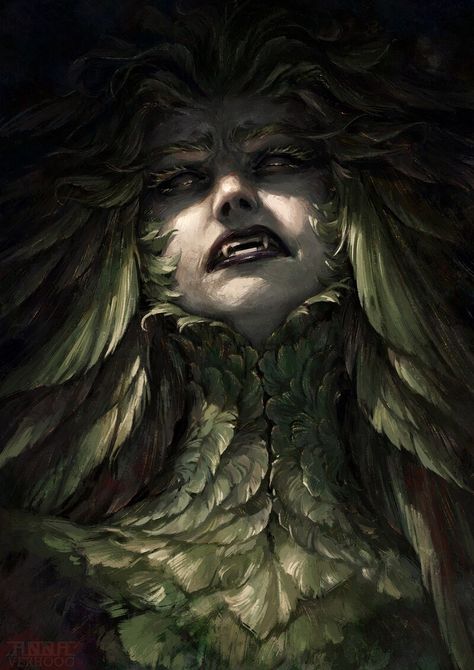 ArtStation - Unhinged, Anna Verhoog Fantasy Harpy Art, Harpy Dnd Character, Harpy Concept Art, Harpies Art, Harpy Reference, Dnd Harpy, Fae Monster, Harpy Aesthetic, Fey Dragon