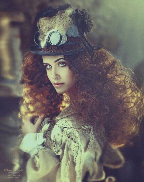 Steampunk Steampunk Photography, Steampunk Mode, Steampunk Hairstyles, Steampunk Couture, Steampunk Tendencies, Steam Girl, Oh My Goddess, Steampunk Women, Style Steampunk