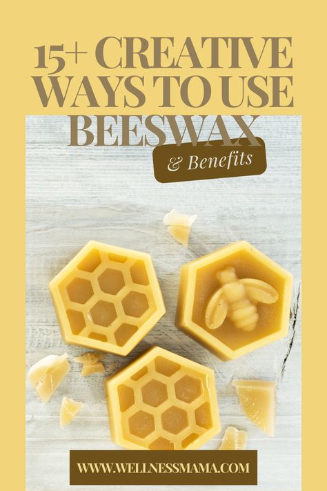 As a beekeeper, I’ve learned firsthand how amazing beeswax can be. You’ll find this natural substance in many of my DIY recipes for everything from soap to lotion bars. Beeswax uses don’t stop at DIY skincare recipes though! Diy Beeswax Soap, Products Made From Bees, Uses For Beeswax Diy, Beeswax Chapstick Diy, Bees Wax Melts Diy, Beeswax Lotion Bars Recipe, Beeswax Diy Ideas, Beeswax Recipes Diy, Beeswax Gifts