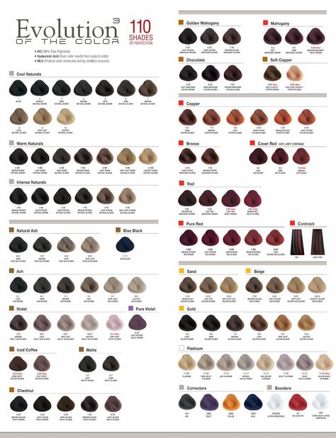 Alfaparf Milano Evolution of the Color³ Wall Chart Foam Hair Dye, Hair Chart, Fall Winter Hair Color, Copper Blonde, Permanent Cosmetics, Professional Hair Color, Red To Blonde, Hair Color Chart, Hair Color Cream