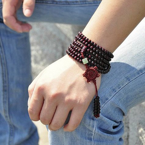 Mens Mala Bracelet, Tibetan Mala, Buddhist Necklace, Rosary Beads Necklace, Sandalwood Bracelet, Sandalwood Mala, Buddhist Jewellery, Mala Beads Bracelet, Beads Mala