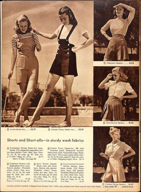 1940s Shorts, 40s Aesthetic, 1940s Aesthetic, Vintage Playsuit, Period Fashion, Vintage High Waisted Shorts, Sailor Shorts, Tokyo Street Fashion, 40s Fashion