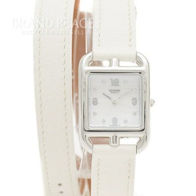 Used Hermes Cape cod PM A White Shell 8P Diamond Quartz Women's BP CC1.210 watch ($2,943) for sale - Timepeaks Japanese Store, Japan Shop, Diamond Quartz, Audemars Piguet, Luxury Watch, Cape Cod, Watch Brands, Luxury Watches, Quartz Movement