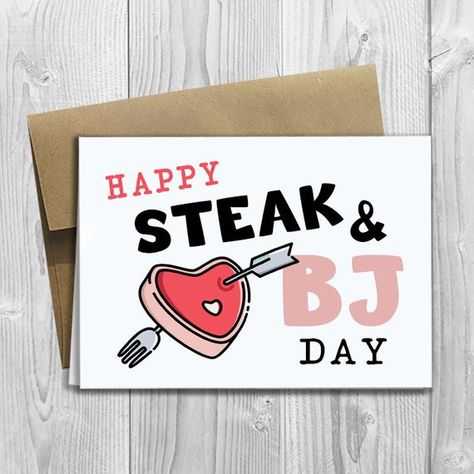 Happy Steak & BJ Day - Greeting Card (Blank inside)- CARD SIZE:5 x 7 inches (A7 size)- DETAILS:• Professionally printed on 100# Cover• Includes 1 envelope (white or kraft brown)• Cards are packaged in a plastic sleeve & shipped in a rigid mailer- CUSTOMIZATION:All cards are made to order. Please include any special instructions or custom text in the "Notes to DesignsLM" box- SHIPPING DETAILS - USA:• Standard shipping - once shipped please allow 4-14 days for delivery• Priority Mail - once shippe Festive Cookie Recipes, Christmas Candy Homemade, Fantastic Recipes, Festive Cookies, Christmas Candy Recipes, Best Christmas Cookies, Homemade Christmas, Funny Cards, Christmas Candy