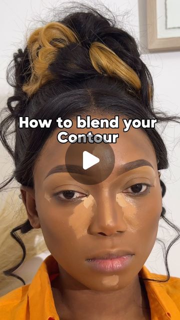 Contour Blending Brush, Contouring And Highlighting For Beginners, Bb Cream Makeup Look Tutorial, Easy Contouring For Beginners, How To Blend Contouring, Contour Makeup For Beginners, Contour For Dark Skin, Easy Contour, Contour Blending