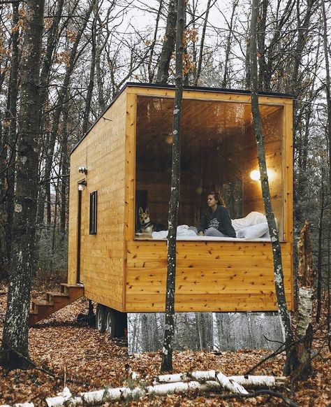 Deco House, Wooden Cabin, Off Grid Cabin, Tiny House Inspiration, Wisconsin Travel, Tiny Cabins, Tiny Cabin, Tiny House Movement, Tiny House Cabin