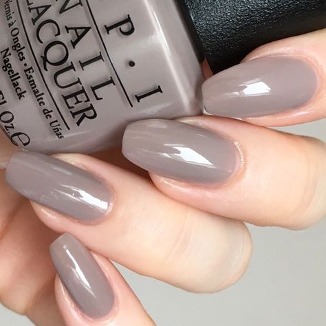 Taupe Manicure, Icelanded A Bottle Of Opi, Light Gray Nails, Nail Paint Shades, Grey Nails, Opi Nail Colors, Fun Nail Colors, Gel Nail Colors, Opi Nails