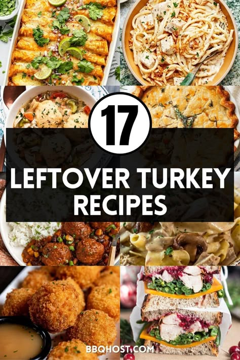 Discover 17 delicious leftover turkey dishes that feel like a fresh feast! From turkey stew to savory casseroles, these easy recipes offer tasty ways to enjoy your leftovers. Leftover Thanksgiving Turkey Ideas, How To Use Up Leftover Turkey, How To Use Turkey Leftovers, What To Make With Smoked Turkey, What To Do With Leftover Thanksgiving Food, Ground Turkey Leftover Recipes, Leftover Roast Turkey Recipes, Ideas For Turkey Leftovers, What Can I Make With Leftover Turkey