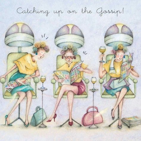 Berni Parker Designs, Berni Parker, Image Girly, Three Women, Art Impressions, Crazy Friends, Women Humor, Funny Cards, Whimsical Art