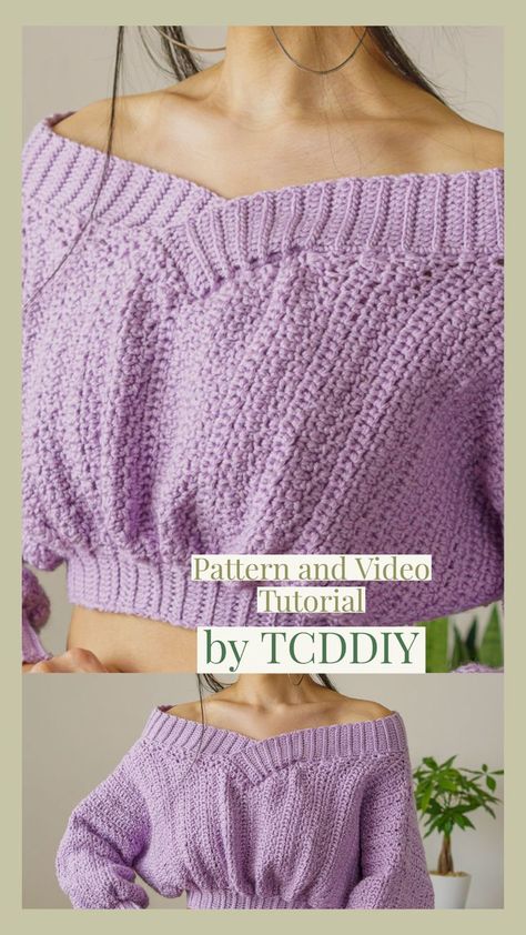 Modern Haken, Sweater Tutorial, Jumper Pattern, Crochet Spring, Crop Pullover, Crochet Jumper, Jumper Patterns, Crochet Clothing And Accessories, Trendy Crochet