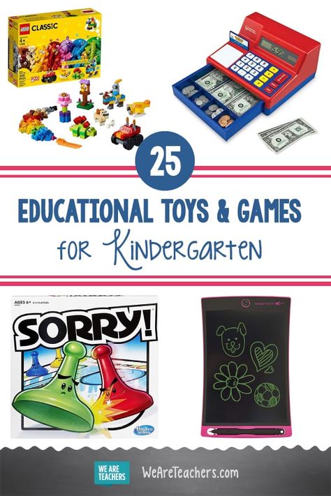 25 Best Educational Toys and Games for Kindergarten. Know a curious kindergartner? These teacher-approved educational toys for kindergarten belong on your shopping list. Fun, hands-on learning! #kindergarten #learningathome #educationresources #teachingresources #deals #discount #classroom #classroomideas #teaching #elementaryschool Kindergarten Classroom Toys, Toys For Kindergarten, Daycare Games, Games For Kindergarten, Learning Kindergarten, Age Appropriate Toys, Best Educational Toys, Game Based Learning, We Are Teachers