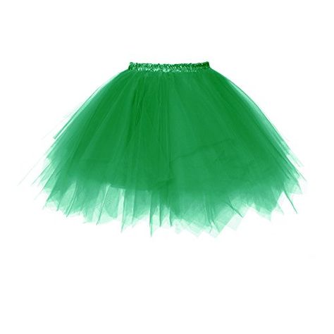 Bairicao Vintage Petticoat Crinolines Tutu Ballet Bubble Short Skirts Tulle Dance Skirt Cheerleaders Costume Forest Green Green Ruffled Full Skirt, Green Summer Party Petticoat, Cheerleaders Costume, Bright Green Tulle Skirt, Green Voluminous Gathered Skirt, Skirt Puffy, Green Ballet Tutu, Tutu Ballet, Cheerleader Costume