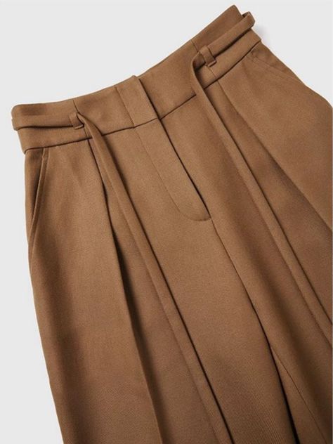 Tailor Pants, Pleats Pants, Pant Details, Linen Style Fashion, Elastic Waist Trousers, Easy Dress Sewing Patterns, Pants Woman, Pants Details, Muslimah Fashion Outfits