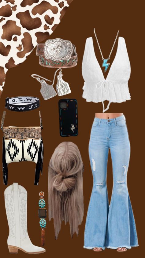 Country Outfits Women, Cute Cowgirl Outfits, Casual Country Outfits, Cowgirl Style Outfits, Outfits And Accessories, Southern Outfits, Country Style Outfits, Western Wear Outfits, Cute Country Outfits