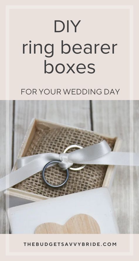 DIY ring bearer boxes for your wedding day! Check out these cute ideas. Ring Bearer Ideas, Ring Bearer Security, Ring Bearer Boxes, Rustic Ring Bearers, Ring Bearer Box Rustic, Ring Bearer Proposal, Rustic Ring, Diy Ring, Rustic Rings