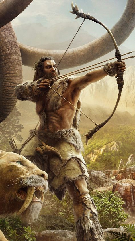 Beast Master, Far Cry Primal, Prehistoric Man, Wallpaper Video, Heroic Fantasy, Far Cry, Bow And Arrow, Deviant Art, Prehistoric Creatures