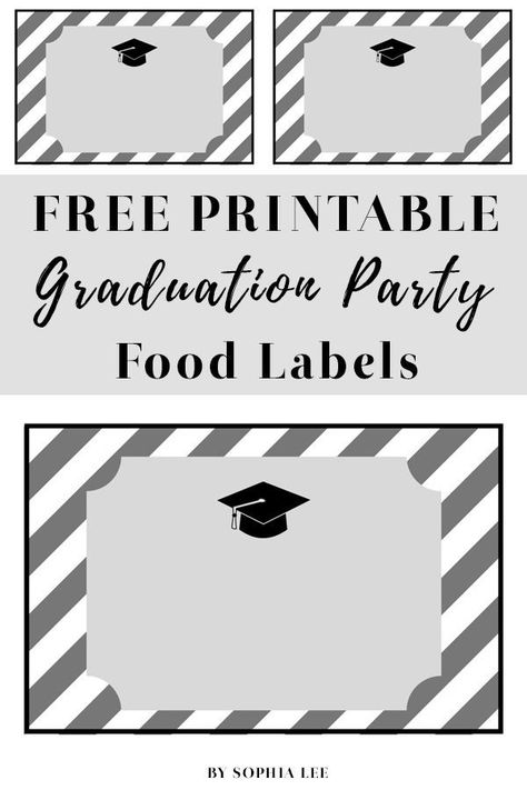 My daughter is going to love these graduation party printables! This is the perfect grad party food label I was looking for and the fact that it's FREE! So thankful. #graduation #graduationparty Graduation Party Printables, Grad Party Food, Graduation Party Food, Diy Graduation Decorations Party, High School Graduation Party Decorations, Graduation Food, Abi Motto, Graduation Printables, Outdoor Graduation Parties